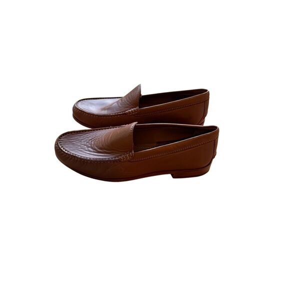 Johnston & Murphy Mens Cognac Sheepskin Baldwin Penny Loafer Size 11M